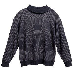 Sundazed (Belgium) Vintage Garter Block Interlock Knit Rib Sweater : S